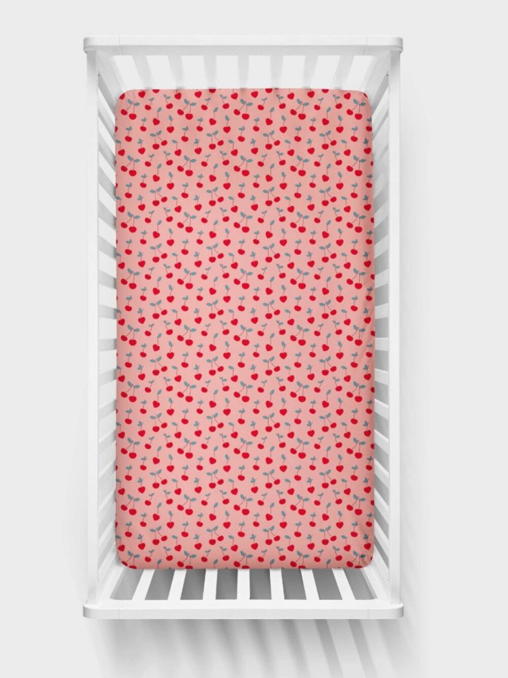 Little Sleepies Cherry on Top Fitted Crib Sheet, EUC
